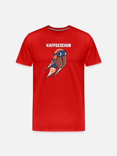 Kaffeeschub Rocket Coffee Bean Funny - Men's Premium Organic T-Shirt - red