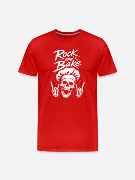 Rock Bäcker - Männer Premium Bio T-Shirt - Rot