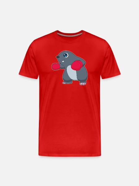 Mole Boxer Boxing Gloves Boxing - Men's Premium Organic T-Shirt - red