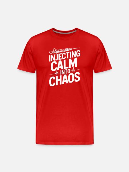 Anesthesiologist Calm Into Chaos Anesthesia - Men's Premium Organic T-Shirt - red