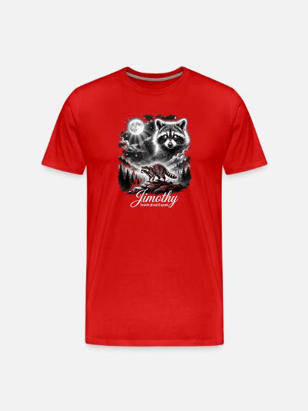 Jimothy – The Wild Legend of Seattle - Men's Premium Organic T-Shirt - red