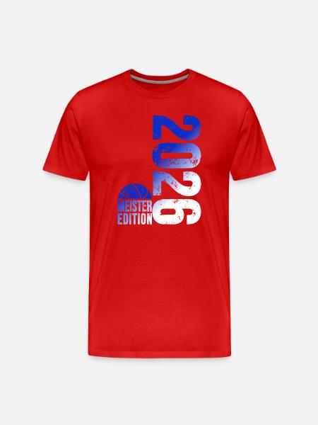 Basketball Master Shirt 2026, blue white - Men's Premium Organic T-Shirt - red