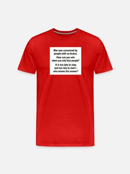 Kriegstypografie-Zitatplakat - Männer Premium Bio T-Shirt - Rot