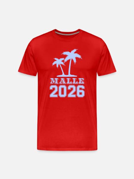 Malle Palmen 2026 - Men's Premium Organic T-Shirt - red