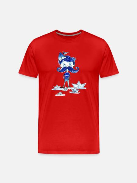 Mr. Blue - Men's Premium Organic T-Shirt - red