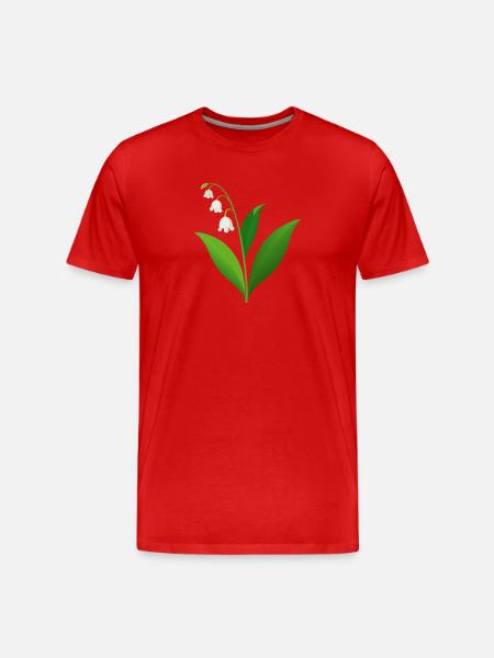 Maiglöckchen - Männer Premium Bio T-Shirt - Rot