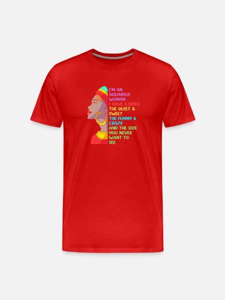 Sternzeichen Wassermann - Männer Premium Bio T-Shirt - Rot