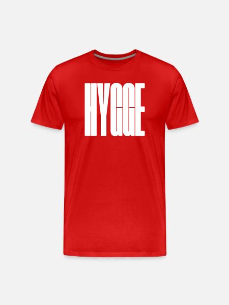 T-shirt graphique Hygge Bold Wordmark - T-shirt bio Premium Homme - rouge