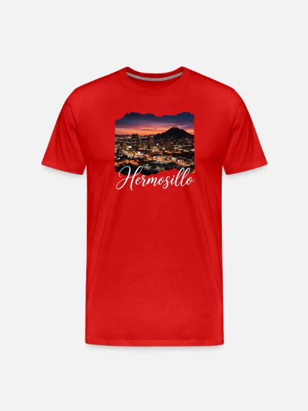 Hermosillo Sunset Stadtansicht - Männer Premium Bio T-Shirt - Rot