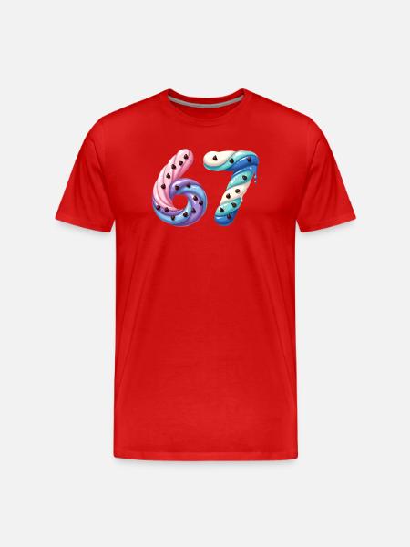 Candy Swirl 67 meme - Men's Premium Organic T-Shirt - red