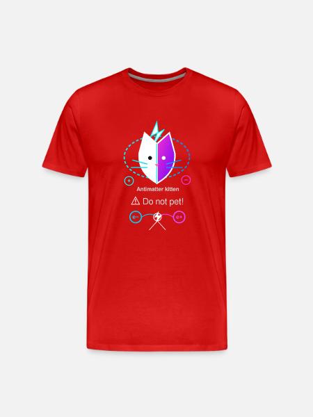Antimatter Kitten - Men's Premium Organic T-Shirt - red