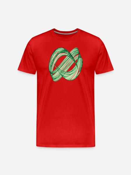 Emerald River – Math Art - Men's Premium Organic T-Shirt - red