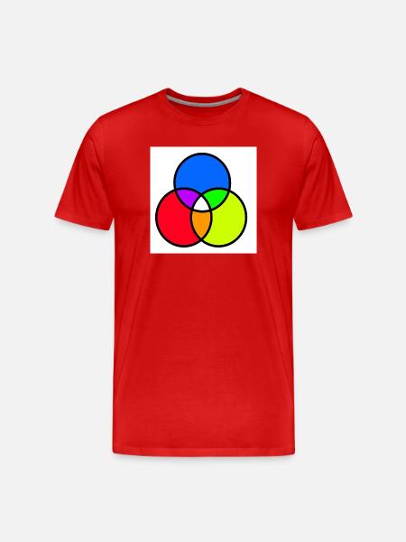Venn diagram - Men's Premium Organic T-Shirt - red