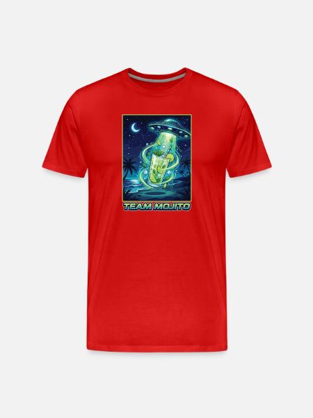 Hen Party Team Mojito Cocktail Bartender - Männer Premium Bio T-Shirt - Rot