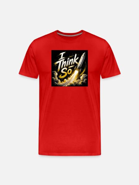 Think So Rocket Launch - Men's Premium Organic T-Shirt - red