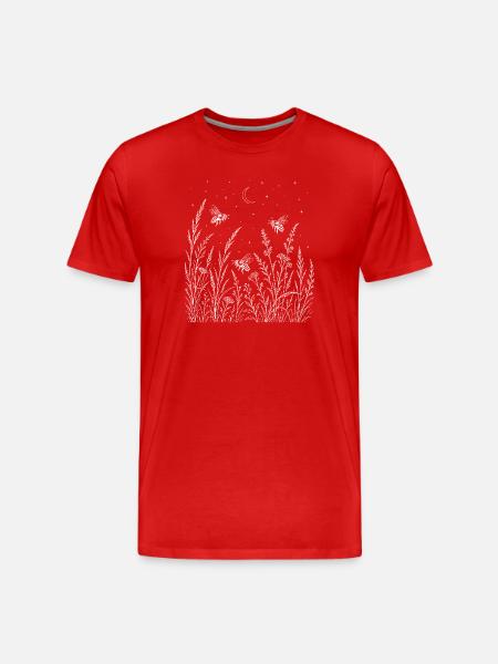 Wildflowers Bees - Men's Premium Organic T-Shirt - red