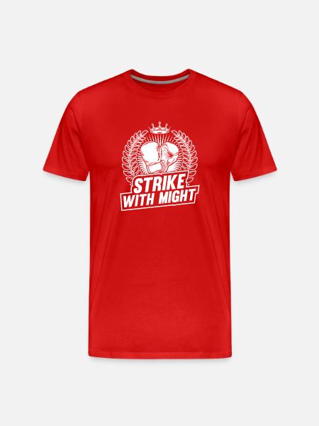 Strike With Might Boxing Gloves - Men's Premium Organic T-Shirt - red