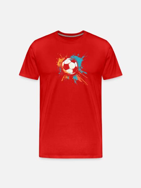Football Graffiti - Men's Premium Organic T-Shirt - red