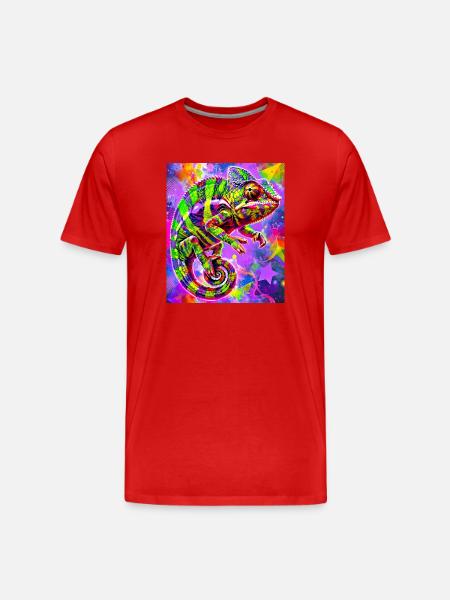chameleon - Men's Premium Organic T-Shirt - red