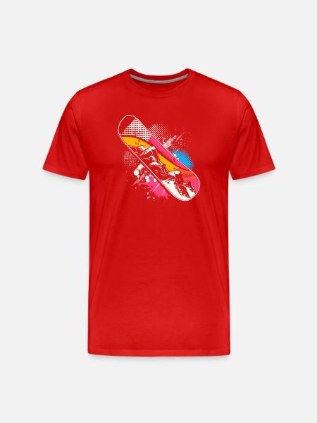 Snowboard Graphics - Men's Premium Organic T-Shirt - red