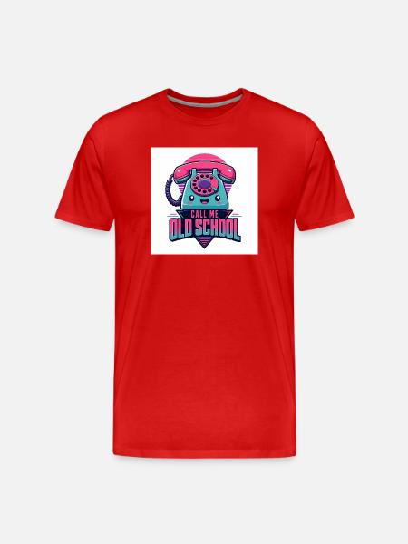 Call Me Old School - Men's Premium Organic T-Shirt - red