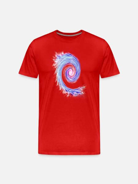Pastel Swirl Spiral - Men's Premium Organic T-Shirt - red