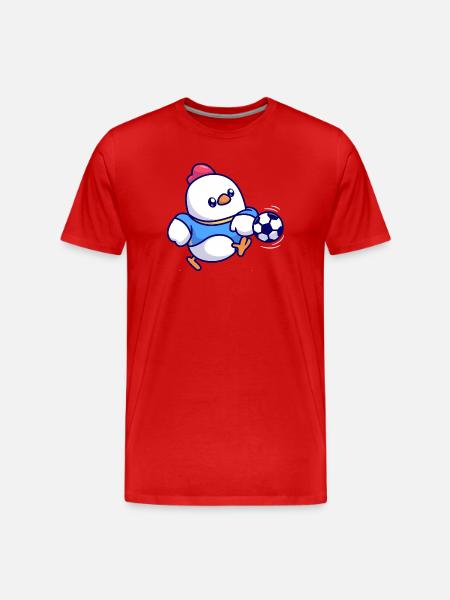 Chick Soccer Kick - Men's Premium Organic T-Shirt - red