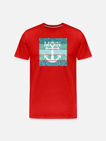 Moin Anker Retro - Men's Premium Organic T-Shirt - red