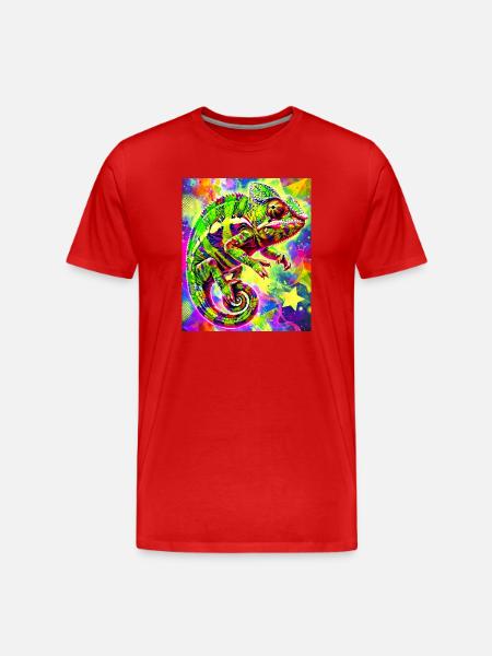 chameleon - Men's Premium Organic T-Shirt - red