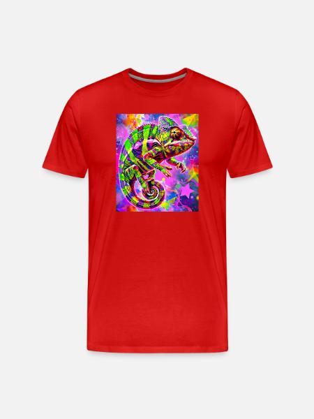 chameleon - Men's Premium Organic T-Shirt - red