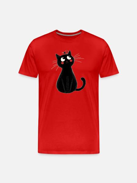 Chat avec coccinelle - T-shirt bio Premium Homme - rouge