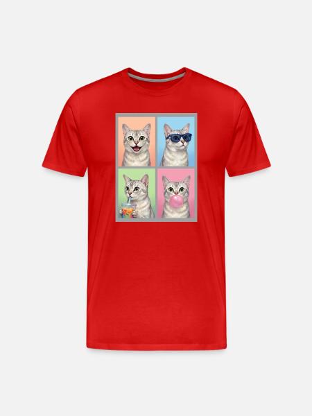 Cats Burmilla Cat - Men's Premium Organic T-Shirt - red