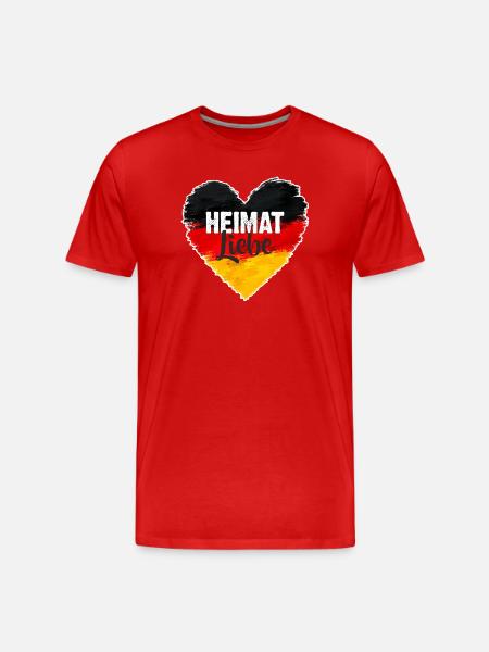 Heimatliebe - Männer Premium Bio T-Shirt - Rot