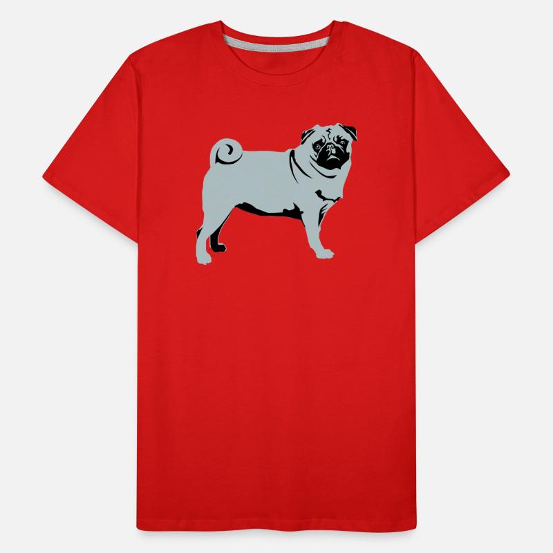 Mops Männer Premium Bio T-Shirt