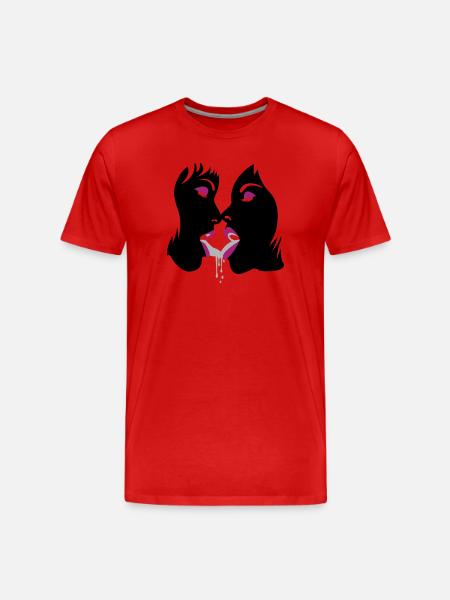 fluffy girls - Men's Premium Organic T-Shirt - red