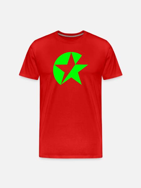 Syndicalistic Star - Männer Premium Bio T-Shirt - Rot