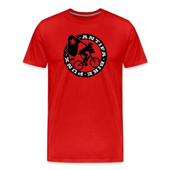 Antifa Bike Punks - Men's Premium Organic T-Shirt - red - Front - Damien (186cm)