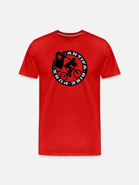 Antifa Bike Punks - Men's Premium Organic T-Shirt - red
