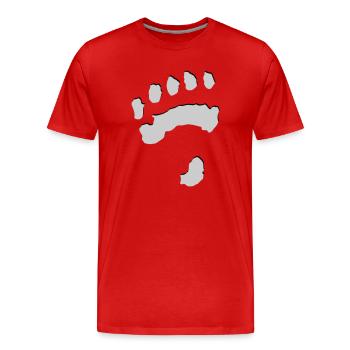 Polar Bear Paw - T-shirt bio Premium Homme - rouge - Devant - Damien (186cm)