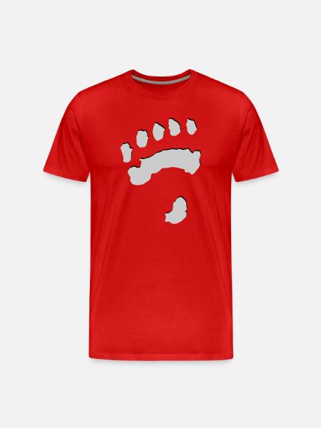 Eisbärtatze - Männer Premium Bio T-Shirt - Rot