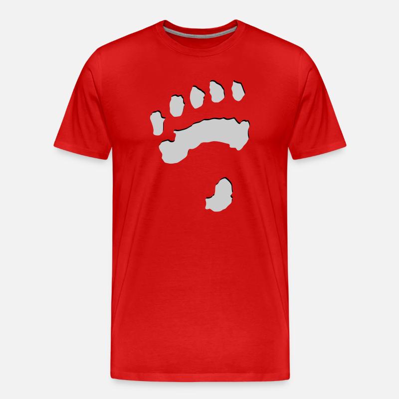 Eisbärtatze - Männer Premium Bio T-Shirt - Rot