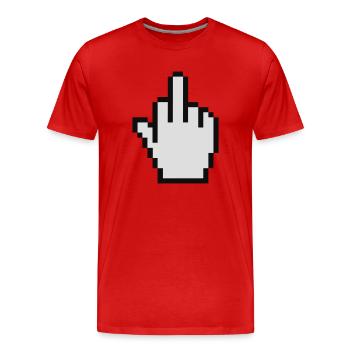 mouse_fu - Männer Premium Bio T-Shirt - Rot - Vorne - Damien (186cm)