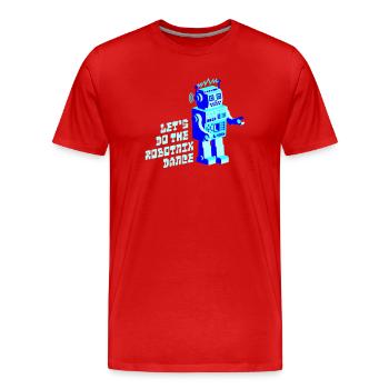 Robotnik danse - vieux robots scolaires - T-shirt bio Premium Homme - rouge - Devant - Damien (186cm)