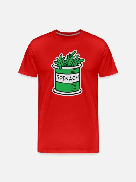 Spinat - Männer Premium Bio T-Shirt - Rot