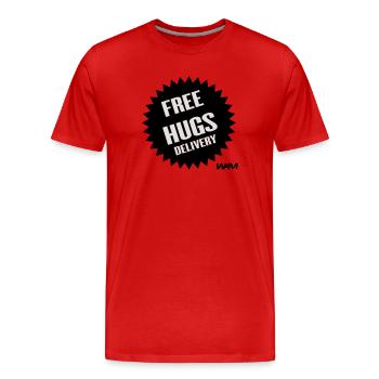 livraison de sexe gratuit par wam - T-shirt bio Premium Homme - rouge - Devant - Damien (186cm)