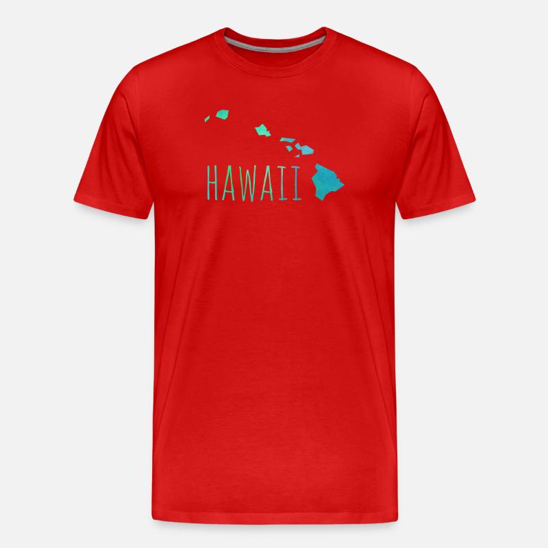 hawaii - Männer Premium Bio T-Shirt - Rot