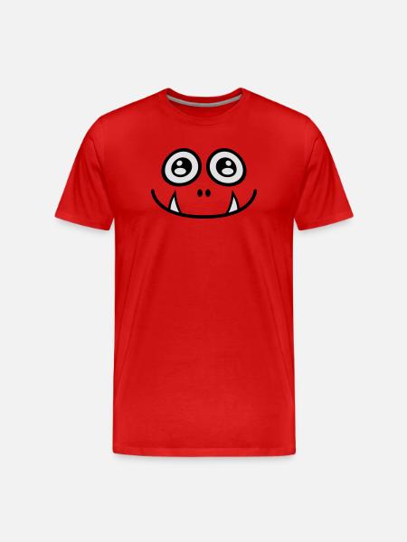 Süsses Monster - Männer Premium Bio T-Shirt - Rot
