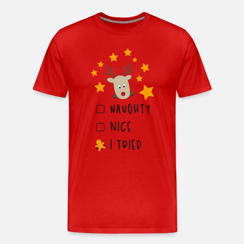 Weihnachten - Männer Premium Bio T-Shirt - Rot