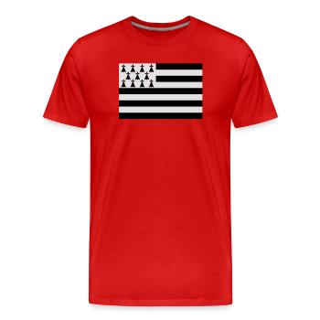 Bretagne ! - T-shirt bio Premium Homme - rouge - Devant - Damien (186cm)