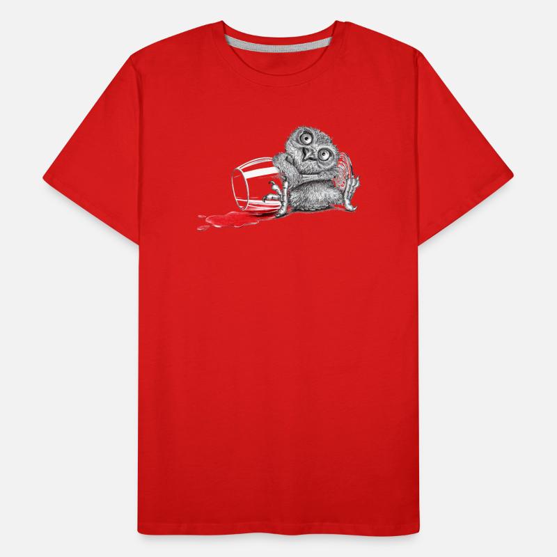 Beschwipste Eule Männer Premium Bio T-Shirt